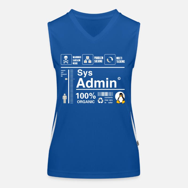 Sys Admin Pinguin Computer Nerd pc Platine cpu inh Funktionelles Kontrast-Tank Top für Frauen