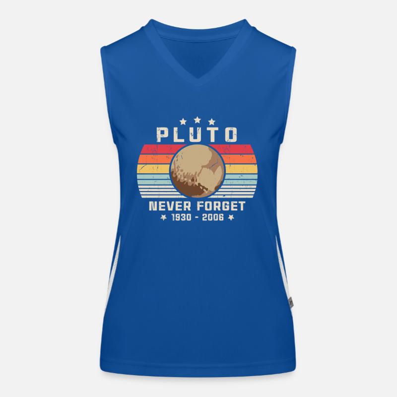 Never Forget Pluto Women's Functional Contrast Tank Top