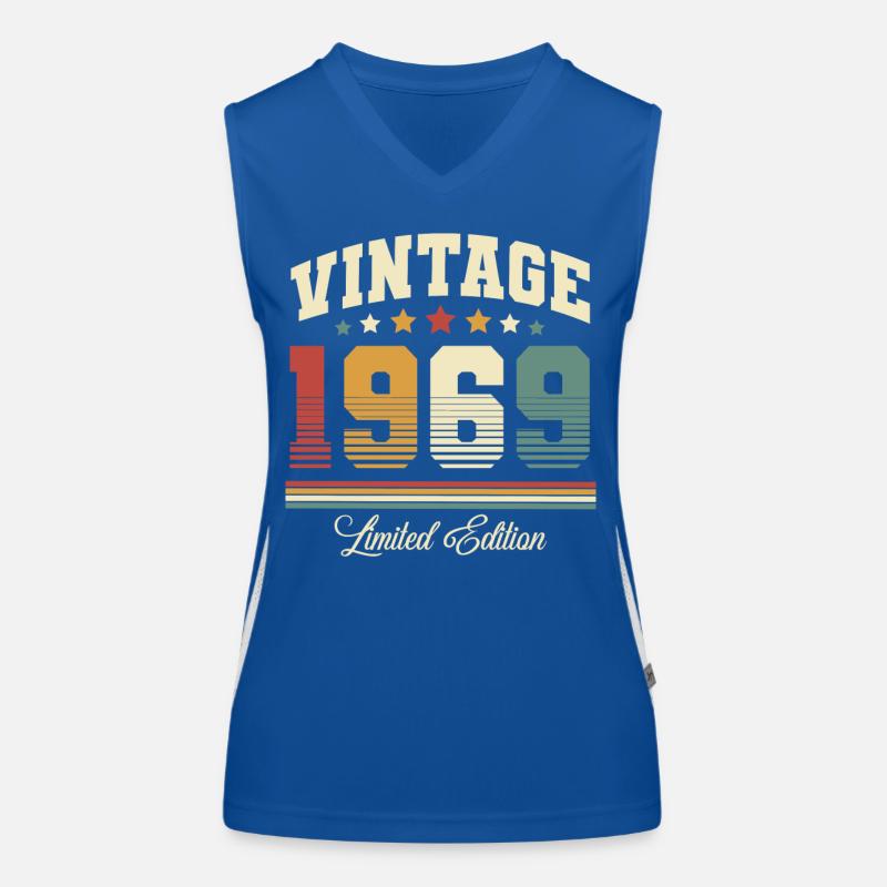 1969 Millésime Année de construction Anniversaire Vintage Débardeur respirant contrasté Femme