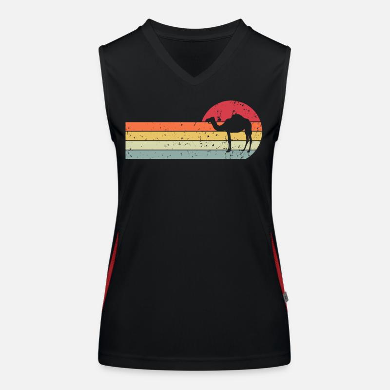 Kamel Funktionelles Kontrast-Tank Top für Frauen