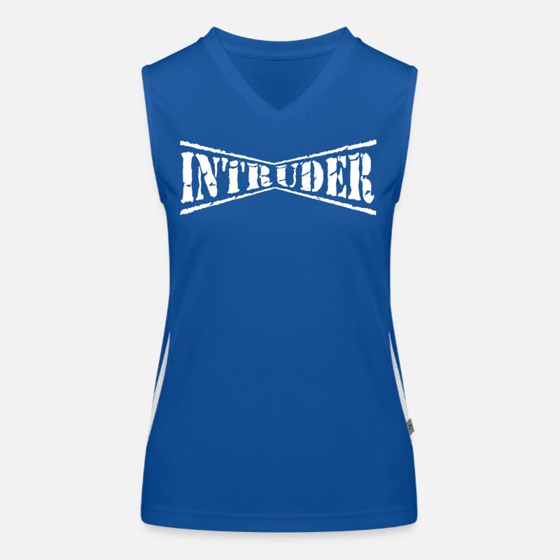 intrus hacker intrus clan sticker ordinateur Débardeur respirant contrasté Femme