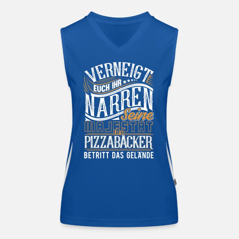 Pizzabäcker Funktionelles Kontrast-Tank Top für Frauen