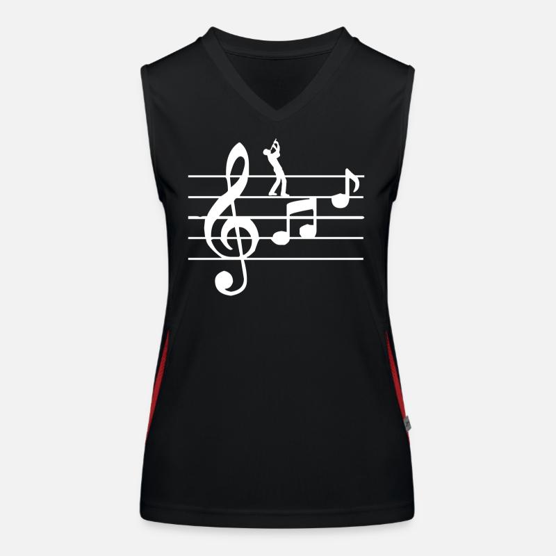 Flute Wind Instruments Women's Functional Contrast Tank Top