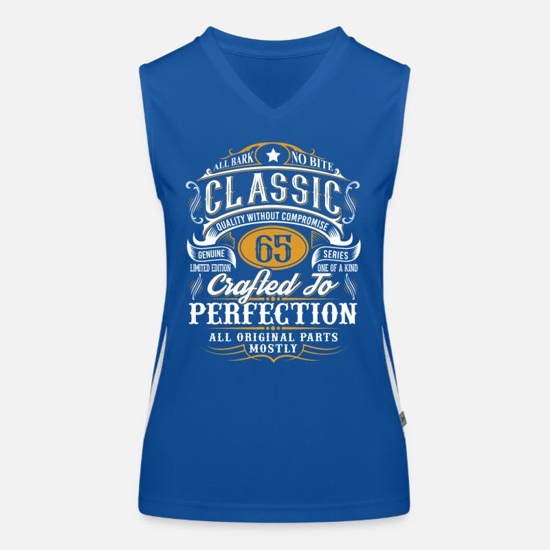 65. Geburtstag Funktionelles Kontrast-Tank Top für Frauen