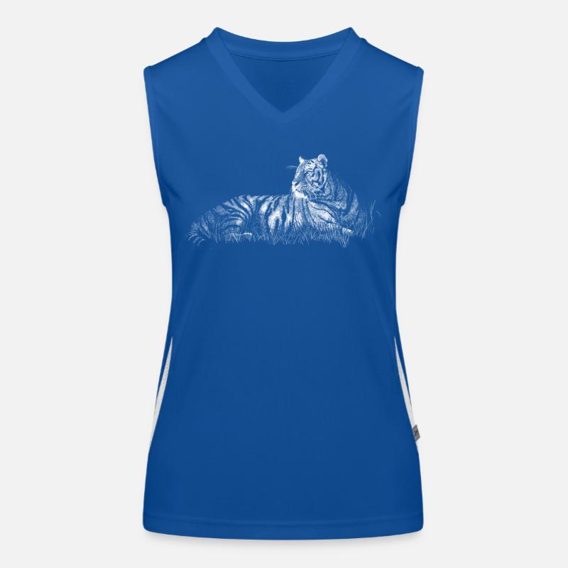 Tiger Funktionelles Kontrast-Tank Top für Frauen