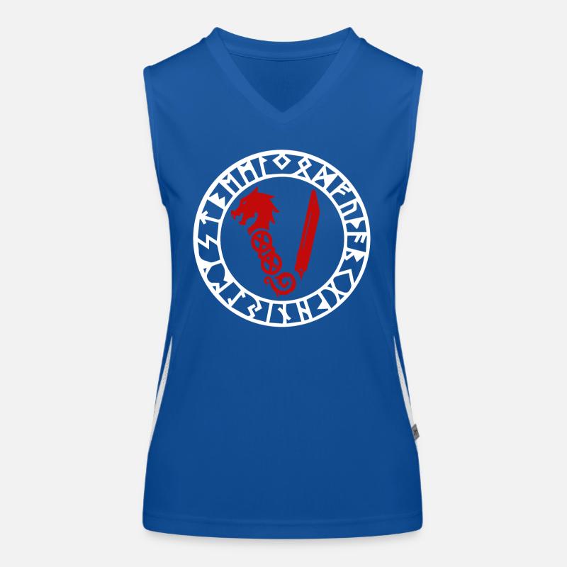 Symbol Der Wikinger Funktionelles Kontrast-Tank Top für Frauen