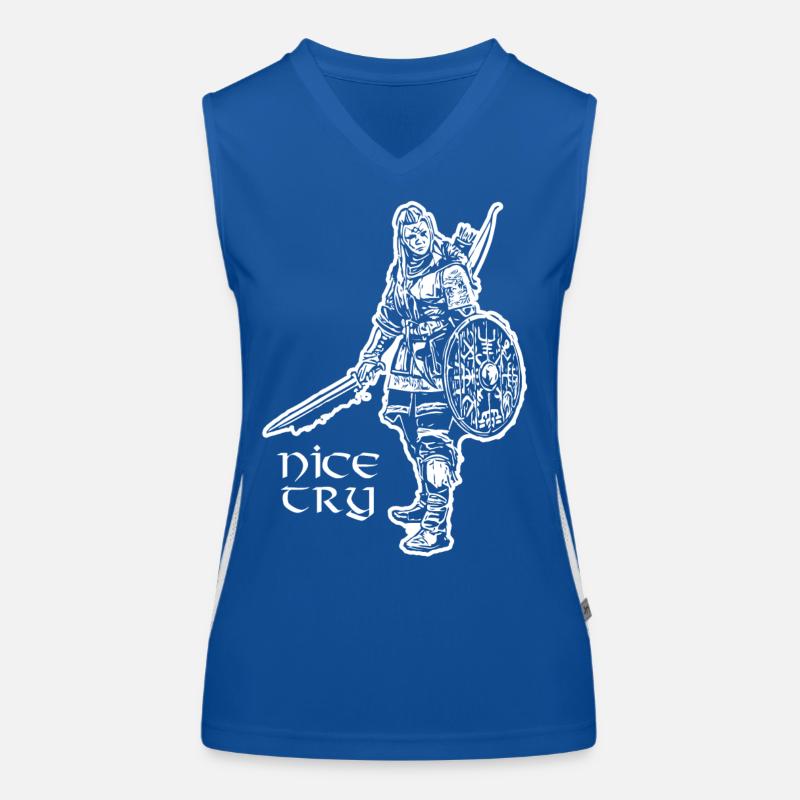 Nice Try Valkyrie Funktionelles Kontrast-Tank Top für Frauen