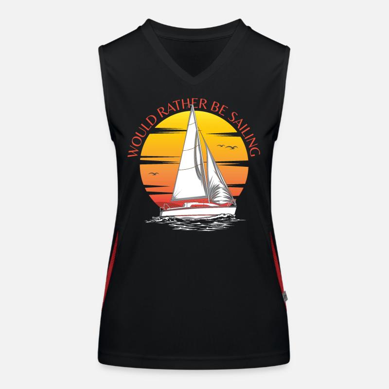 Would Rather Be Sailing Women's Functional Contrast Tank Top