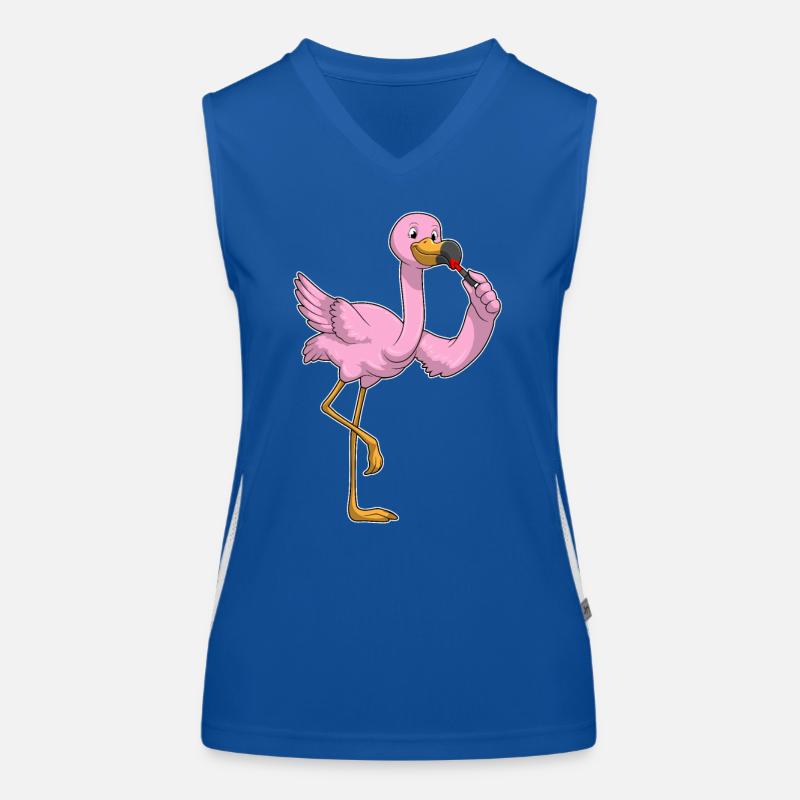 Flamingo Lippenstift Funktionelles Kontrast-Tank Top für Frauen
