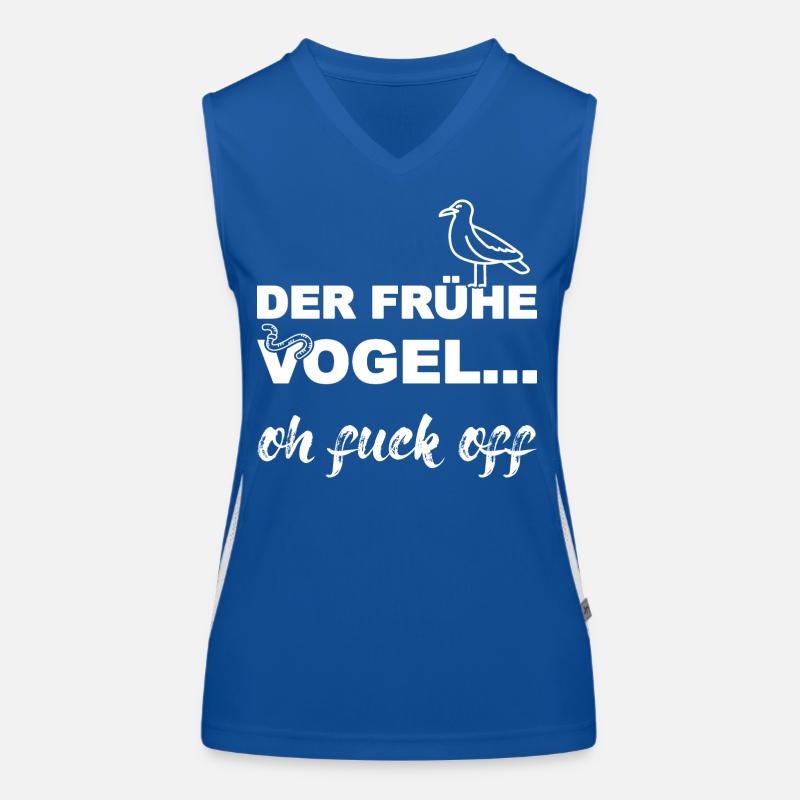 Der frühe Vogel, weiß Funktionelles Kontrast-Tank Top für Frauen