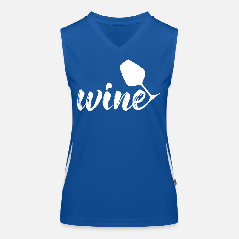 Wine, wine, #wein, wine white Women's Functional Contrast Tank Top
