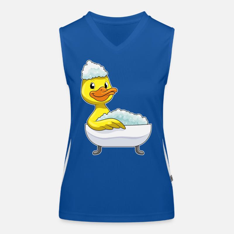 Bain de canard avec baignoire et mousse Débardeur respirant contrasté Femme