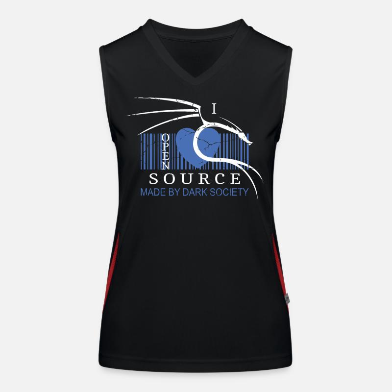 I Love Open Source Software Women's Functional Contrast Tank Top