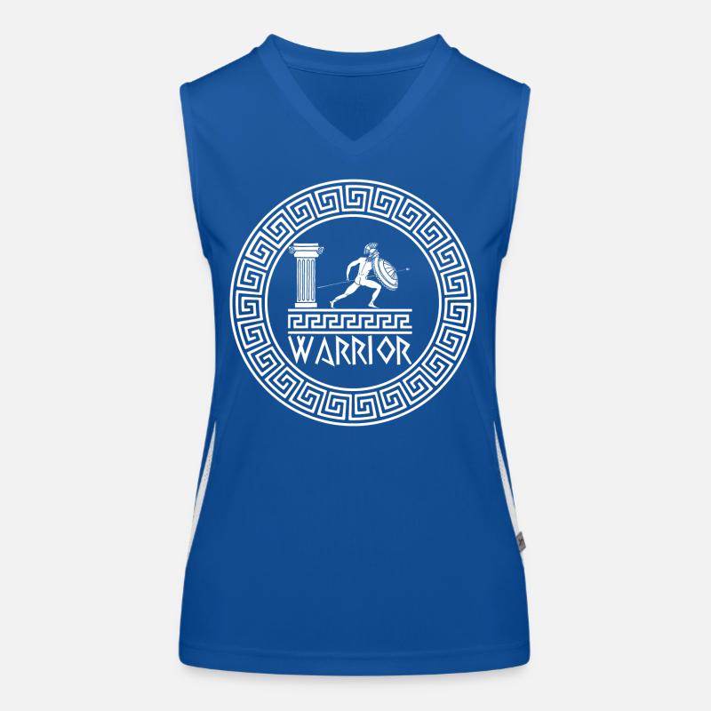 Ancient Greek warrior (white) Women's Functional Contrast Tank Top