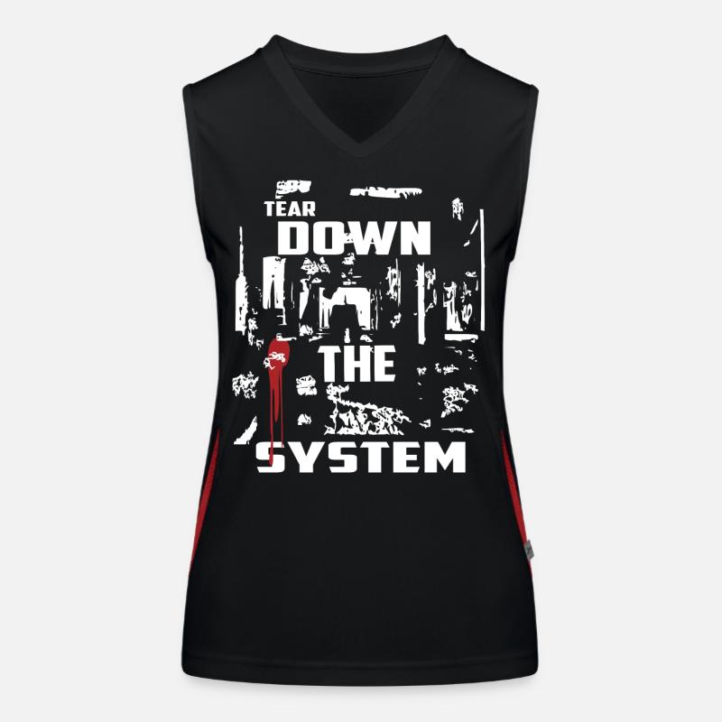 Zerstören Sie das System Funktionelles Kontrast-Tank Top für Frauen