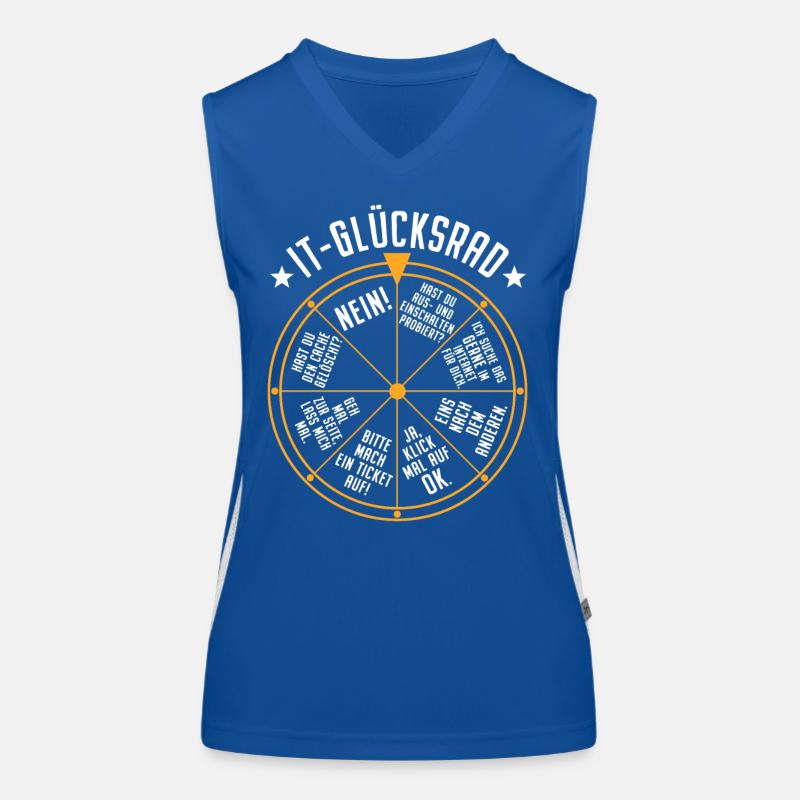 IT Support Glücksrad Service Desk IT Helpdesk Nerd Funktionelles Kontrast-Tank Top für Frauen