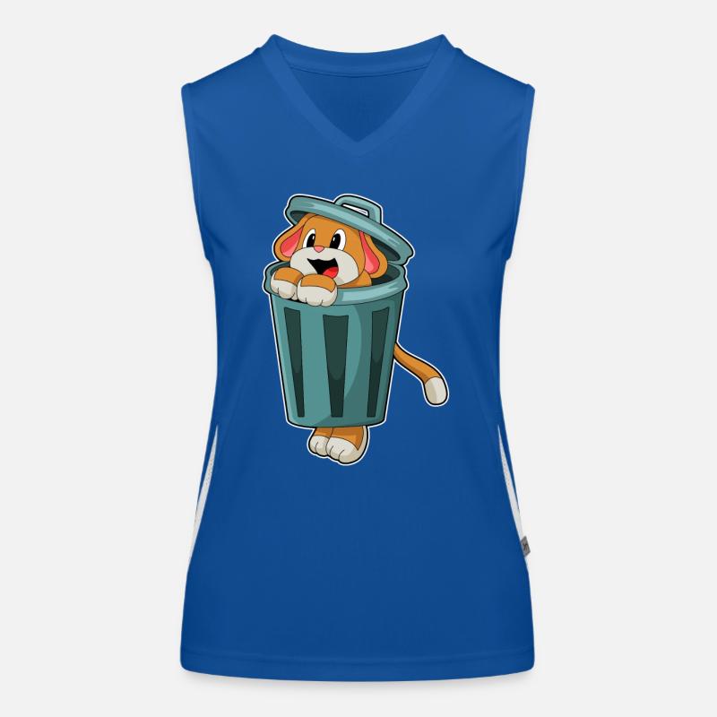 Hund Mülleimer Funktionelles Kontrast-Tank Top für Frauen