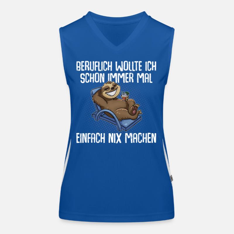 Faultier Beruf Funktionelles Kontrast-Tank Top für Frauen