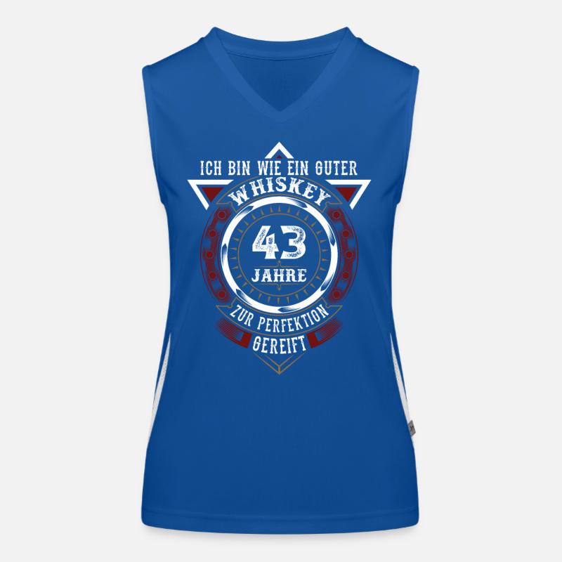 43. Geburtstag Whiskey Whisky Funktionelles Kontrast-Tank Top für Frauen