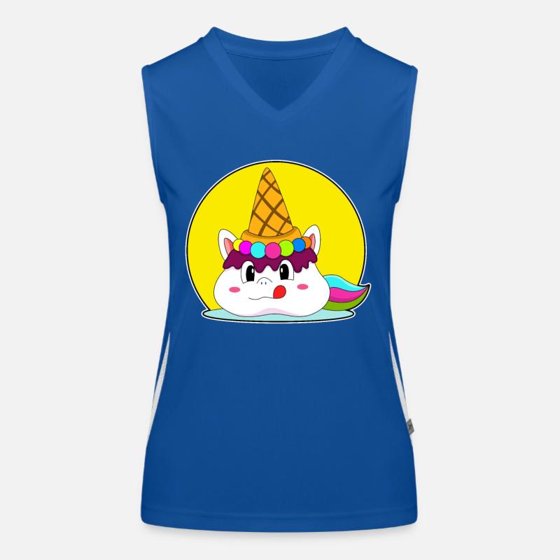 Glace gaufre licorne Débardeur respirant contrasté Femme