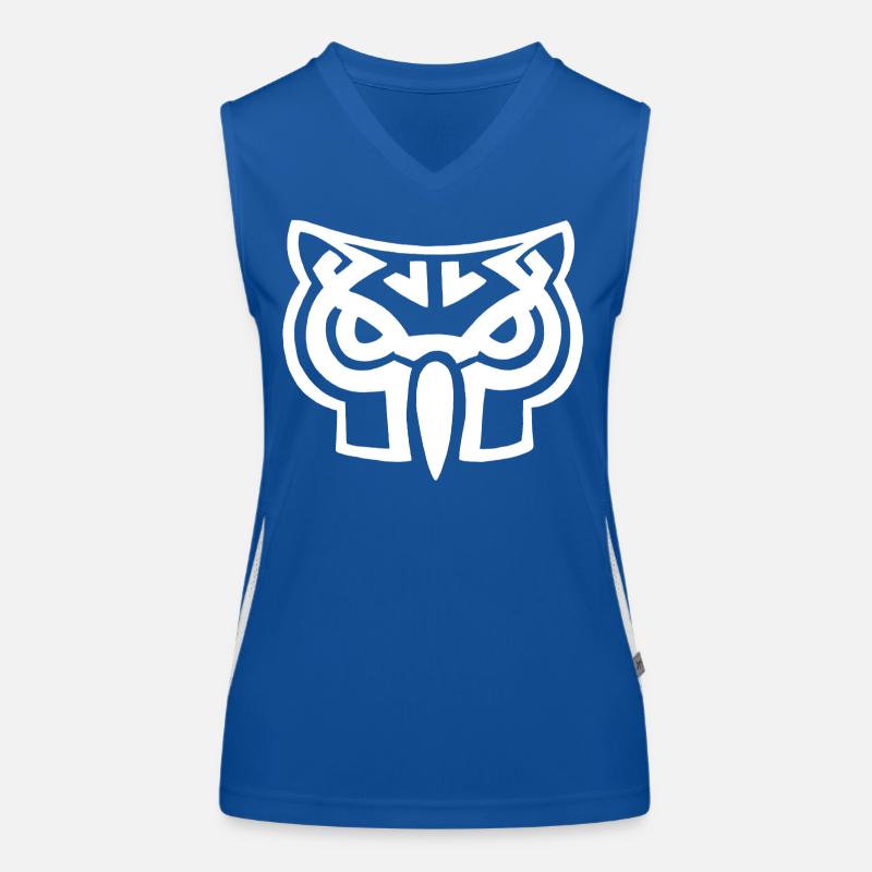 Weißer Eulenkopf Funktionelles Kontrast-Tank Top für Frauen