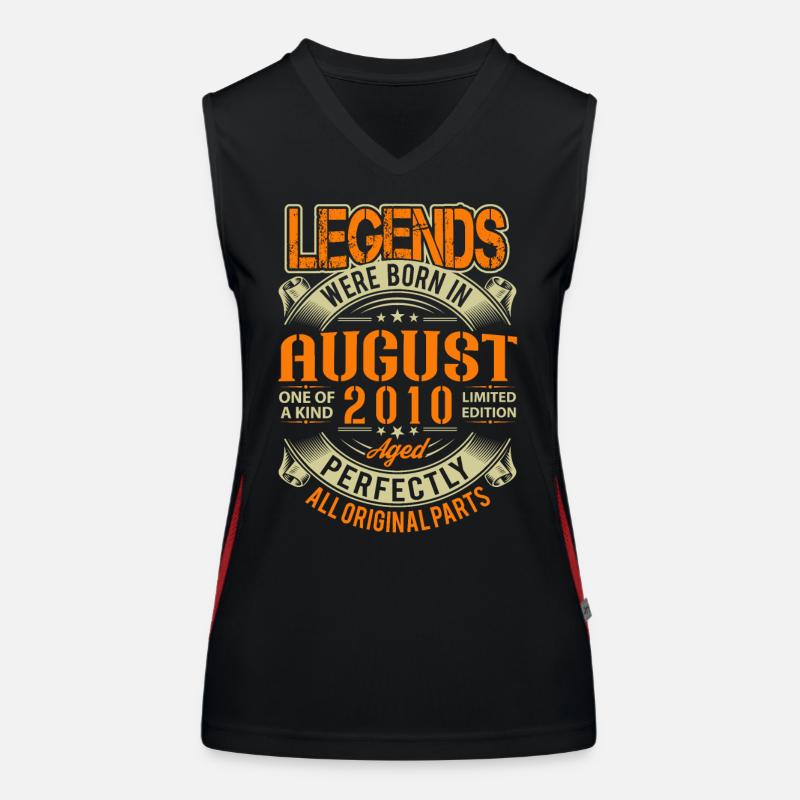 2010 August Geburtstag Legende Funktionelles Kontrast-Tank Top für Frauen