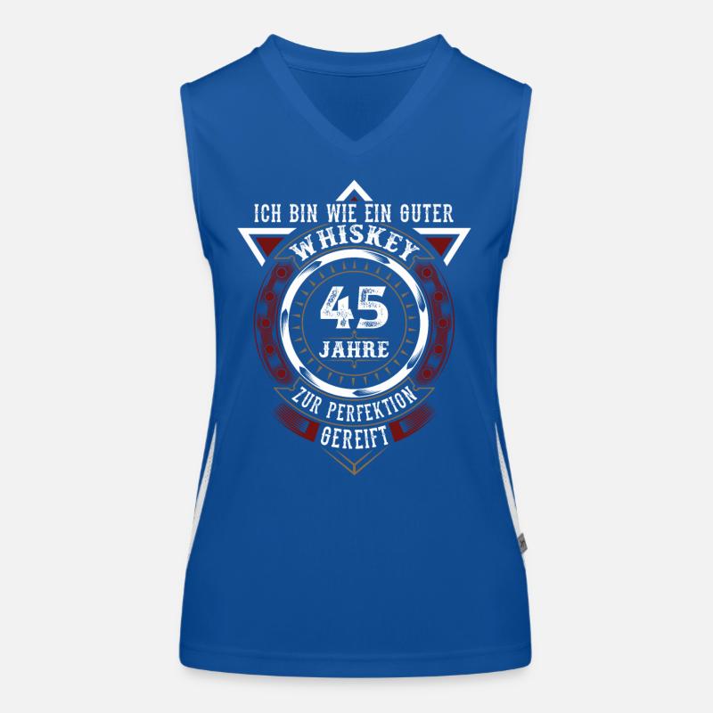 45. Geburtstag Whiskey Whisky Funktionelles Kontrast-Tank Top für Frauen