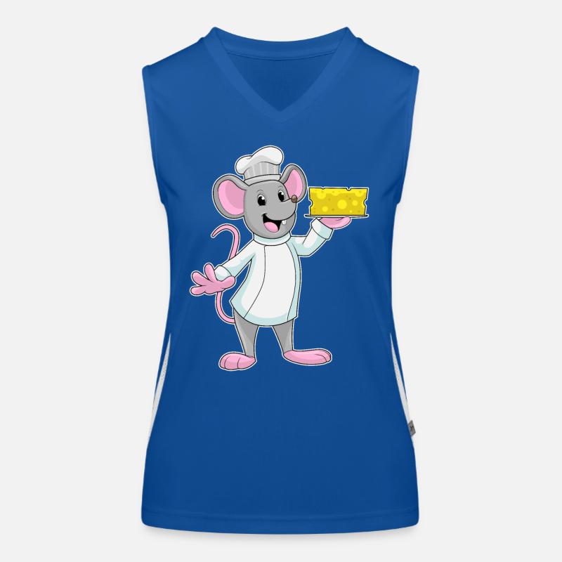 Mouse Cook Cheese Cooking Débardeur respirant contrasté Femme