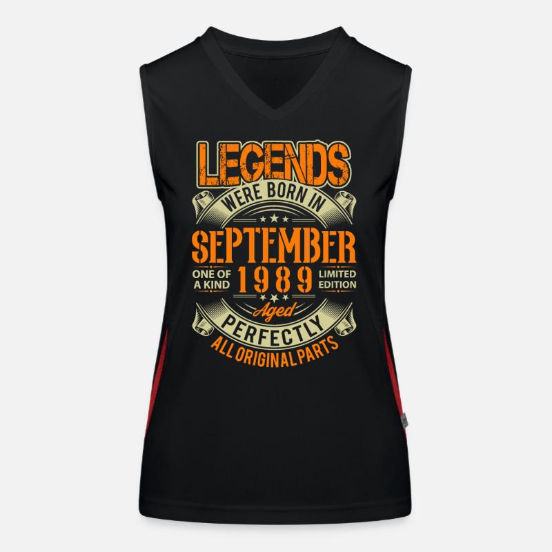 1989 September Geburtstag Legende Funktionelles Kontrast-Tank Top für Frauen