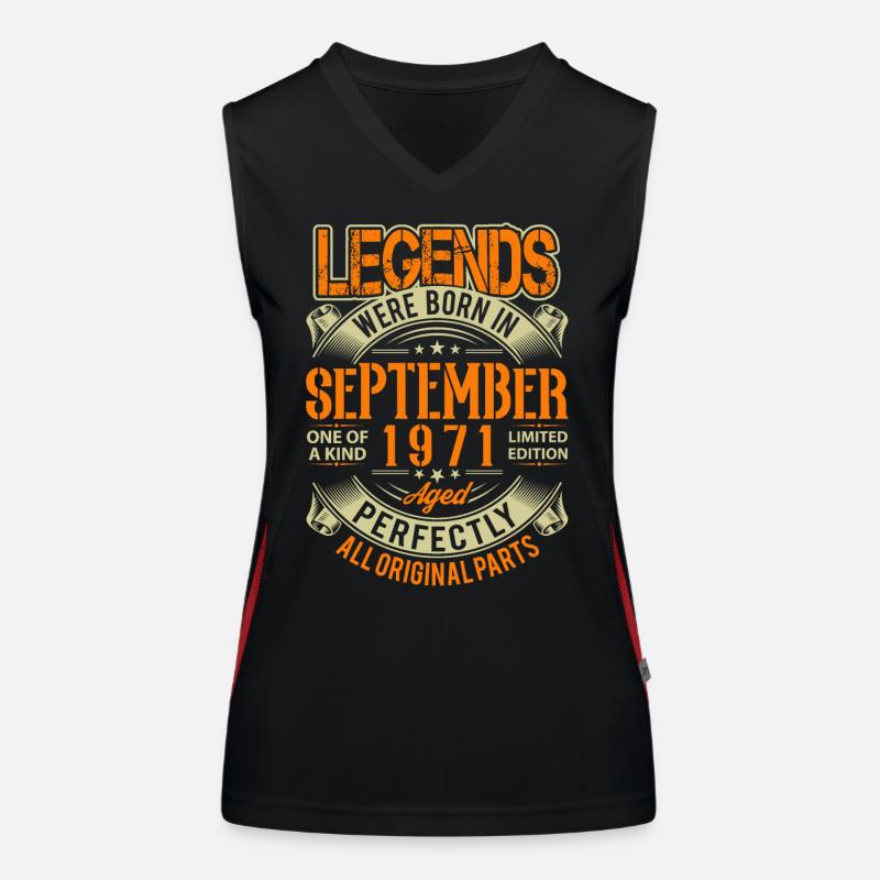 1971 September Geburtstag Legende Funktionelles Kontrast-Tank Top für Frauen