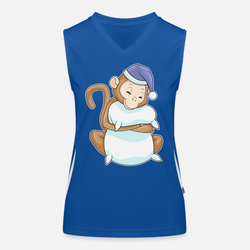 Monkey Sleeping Pillow Women's Functional Contrast Tank Top