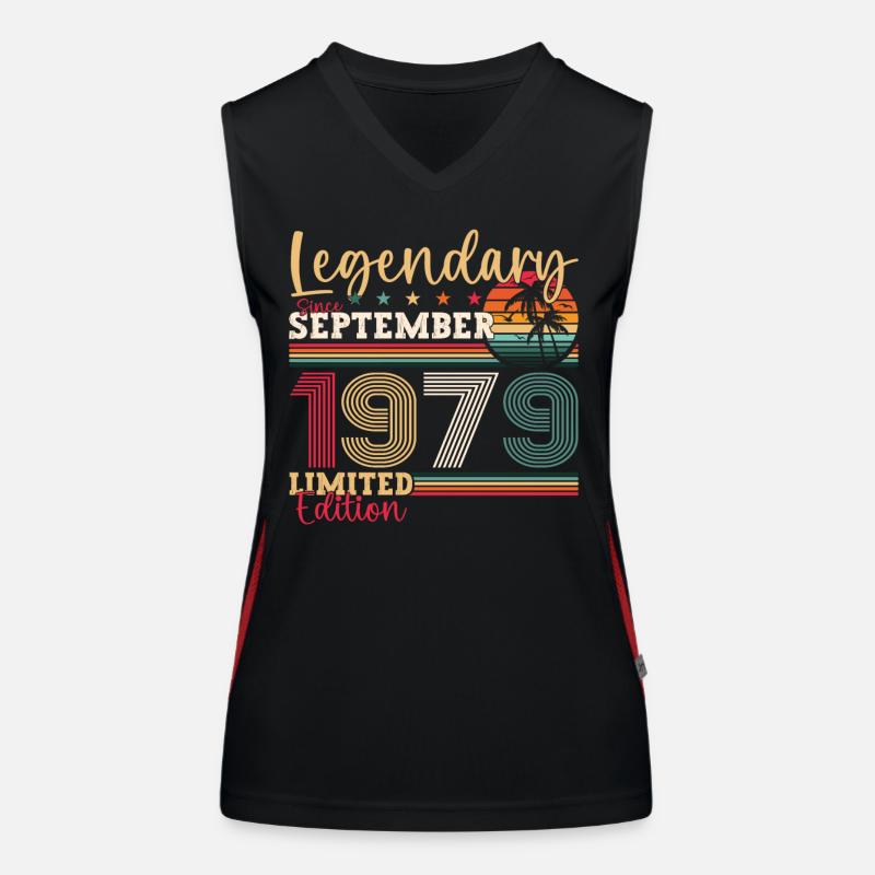 Legendary September 1979 43rd birthday gift Women's Functional Contrast Tank Top