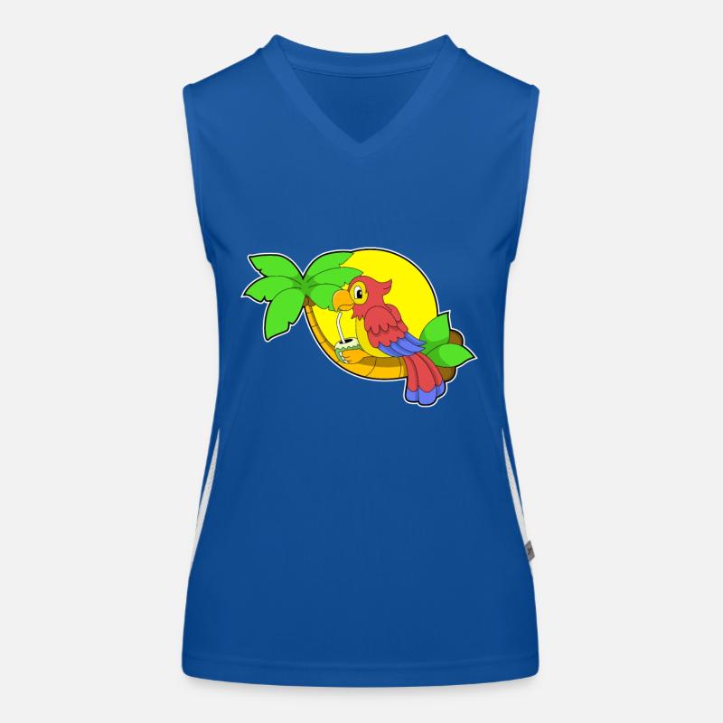 Parrot Coconut Women's Functional Contrast Tank Top