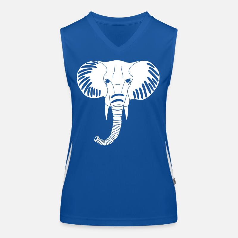 Tête d'éléphant blanc Débardeur respirant contrasté Femme