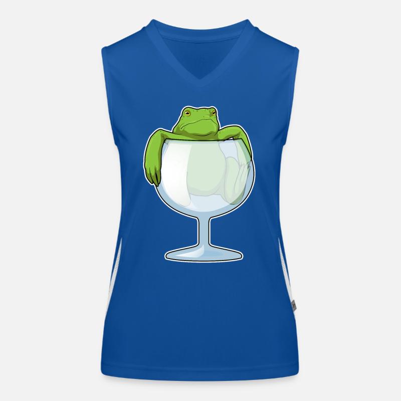 Frosch Weinglas Funktionelles Kontrast-Tank Top für Frauen