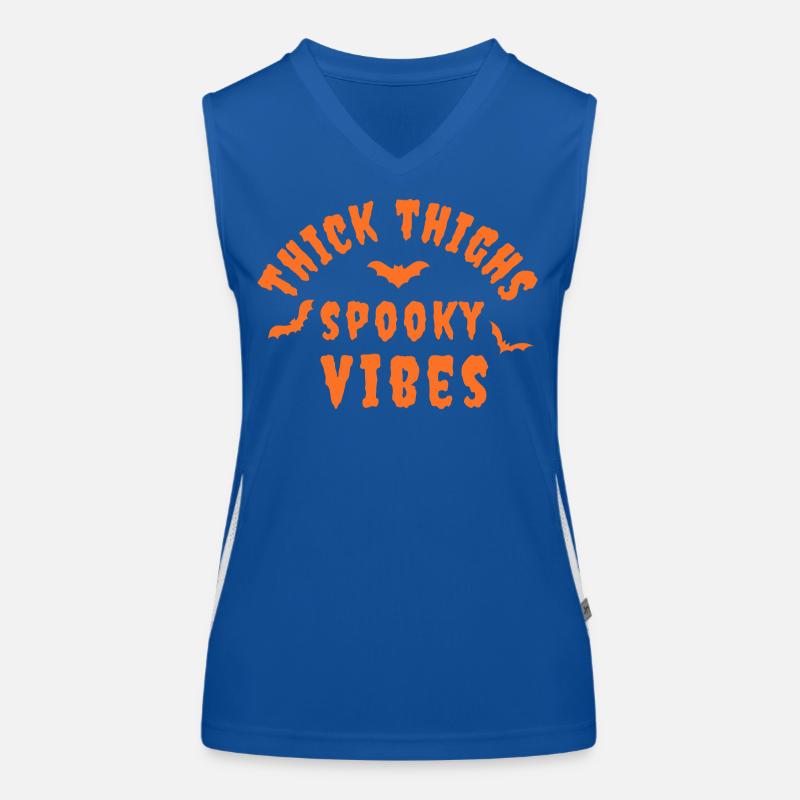 thick thighs spooky vibes Women's Functional Contrast Tank Top