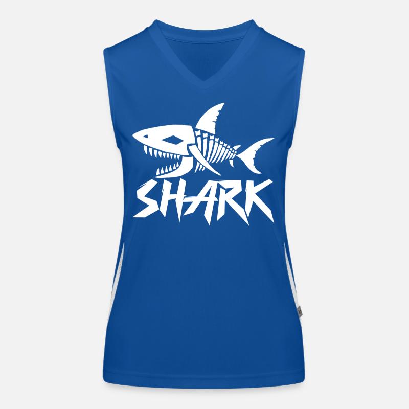 Shark skeleton Women's Functional Contrast Tank Top