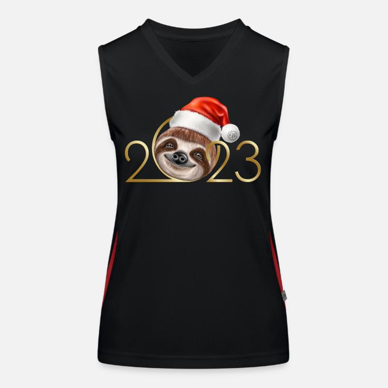 2023 Oudejaarsavond Luiaard Functionele contrasterende tanktop voor vrouwen