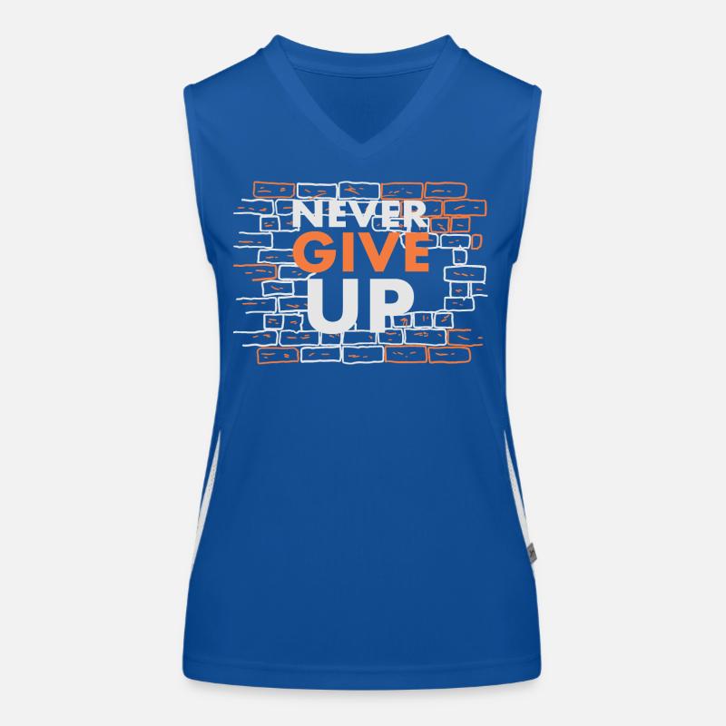 Never give up Women's Functional Contrast Tank Top
