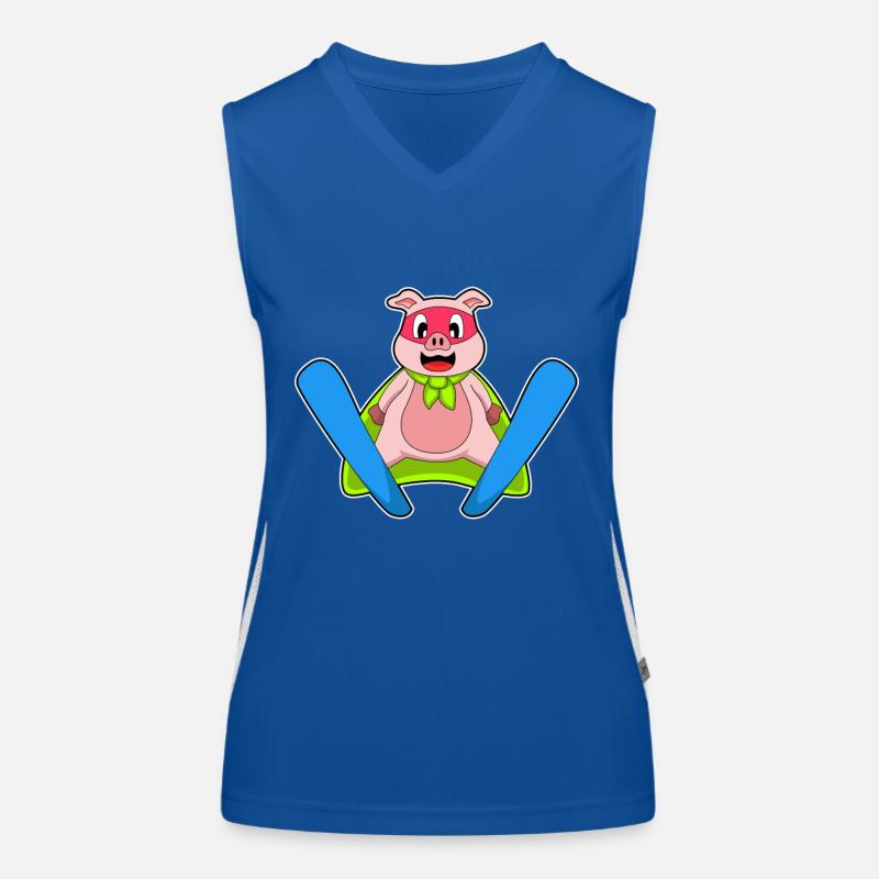Cochon Sauteur à Ski Débardeur respirant contrasté Femme