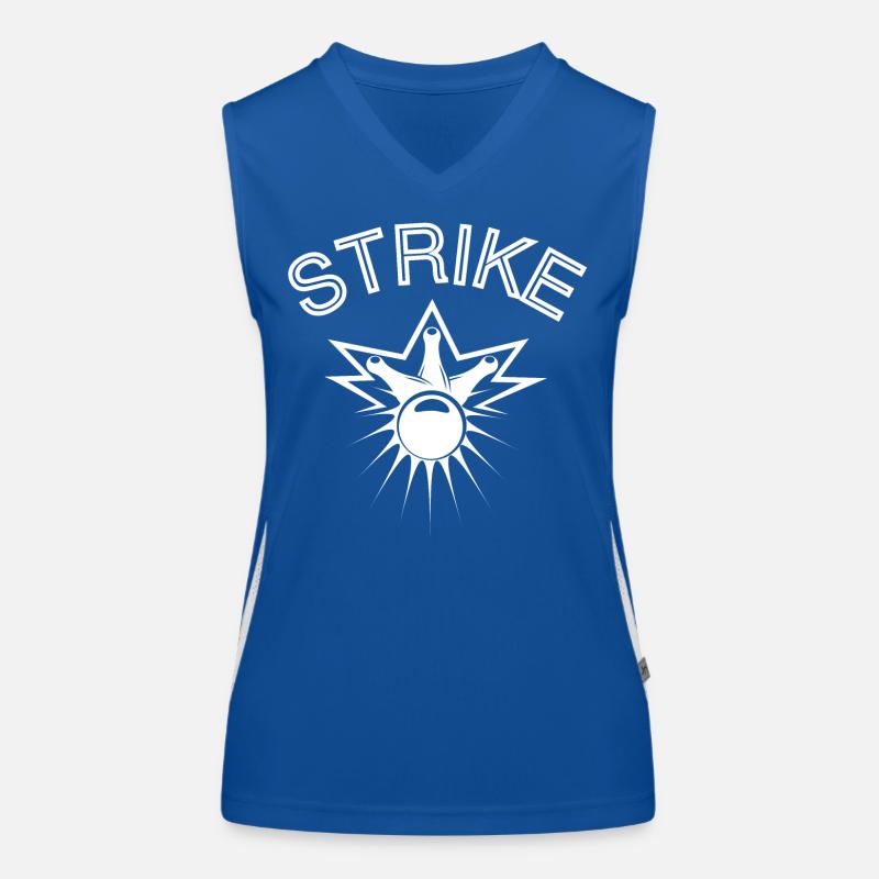 Bowling, Bowlingventilator, Strike Funktionelles Kontrast-Tank Top für Frauen