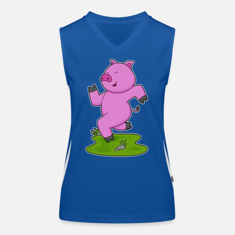 Cochon Jogger Jogging Sport Débardeur respirant contrasté Femme