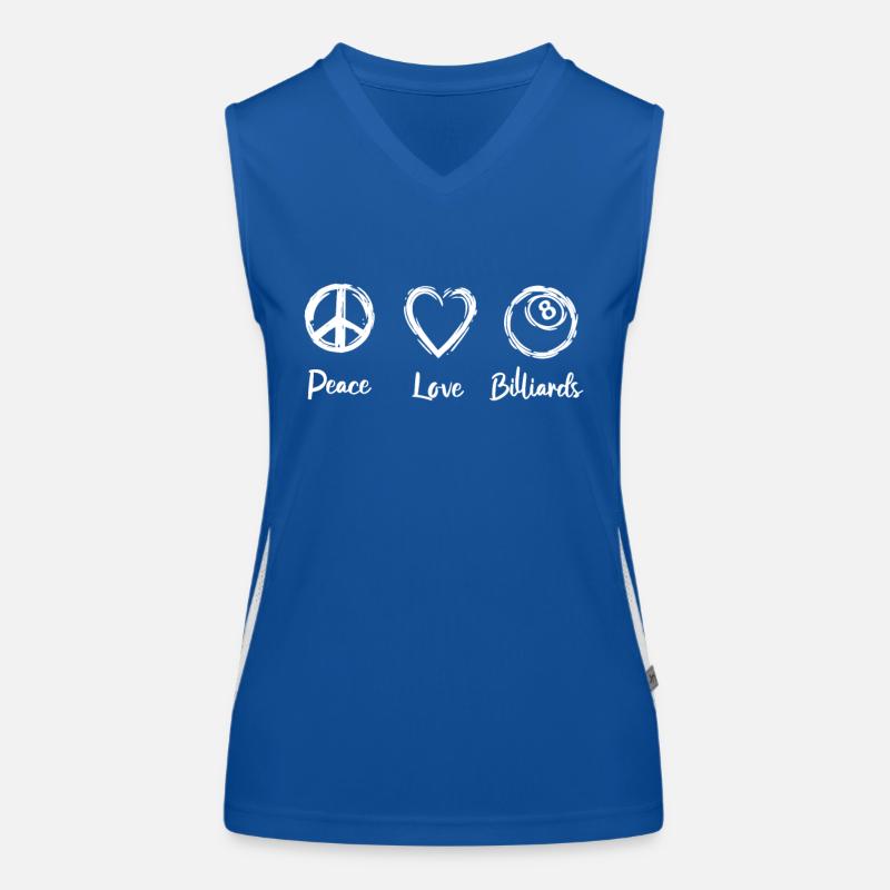 Peace Love Billiards Women's Functional Contrast Tank Top