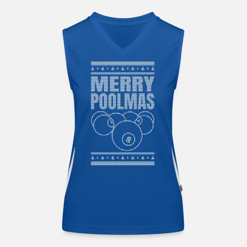 Queue Sport Billard Weihnachten Funktionelles Kontrast-Tank Top für Frauen