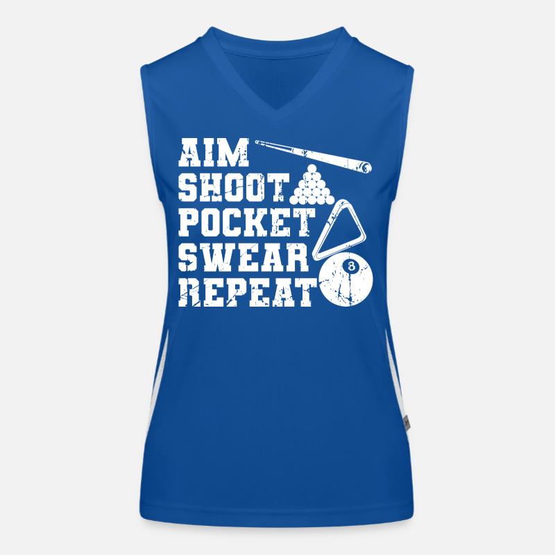 Funny billiard saying Women's Functional Contrast Tank Top