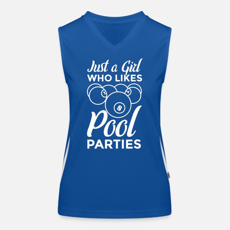 Nur ein Mädchen das Poolpartys mag Funktionelles Kontrast-Tank Top für Frauen