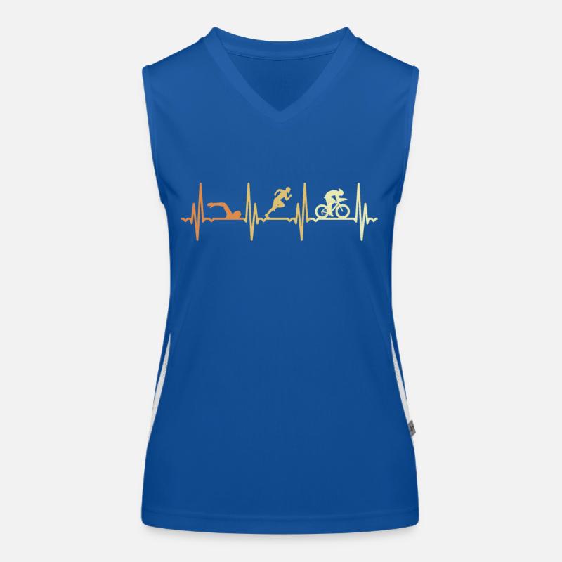 Triathlon Herzlinie Funktionelles Kontrast-Tank Top für Frauen