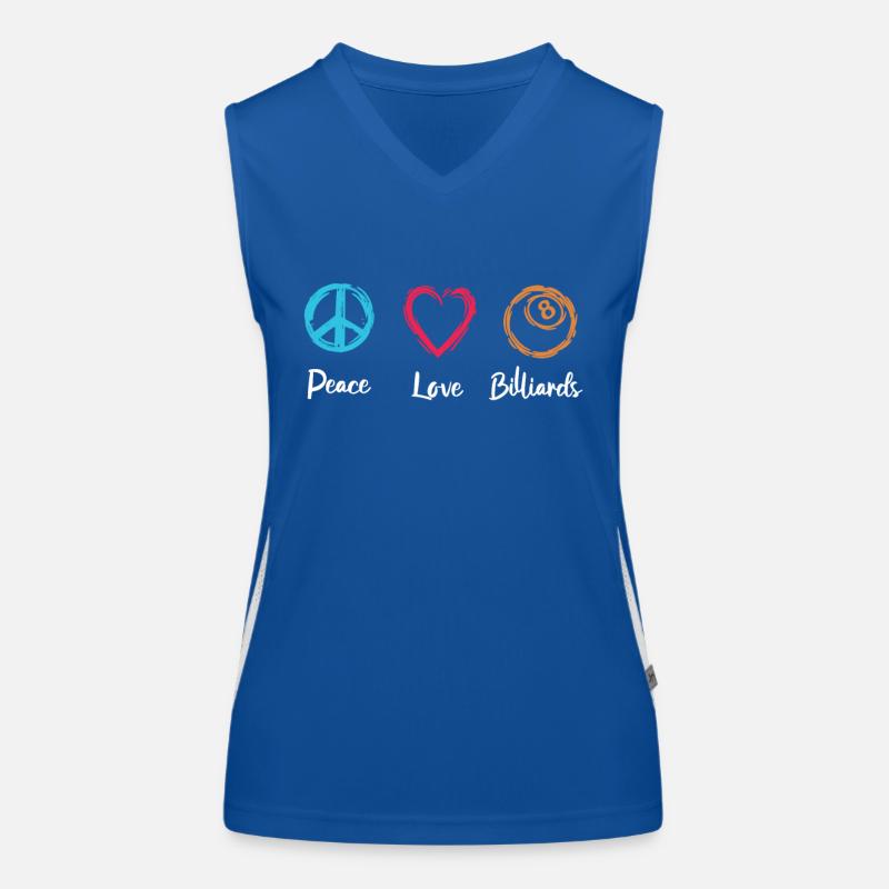 Peace Love Billard Débardeur respirant contrasté Femme