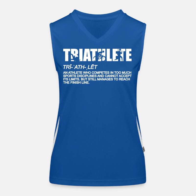 Triathlon Bedeutung Funktionelles Kontrast-Tank Top für Frauen