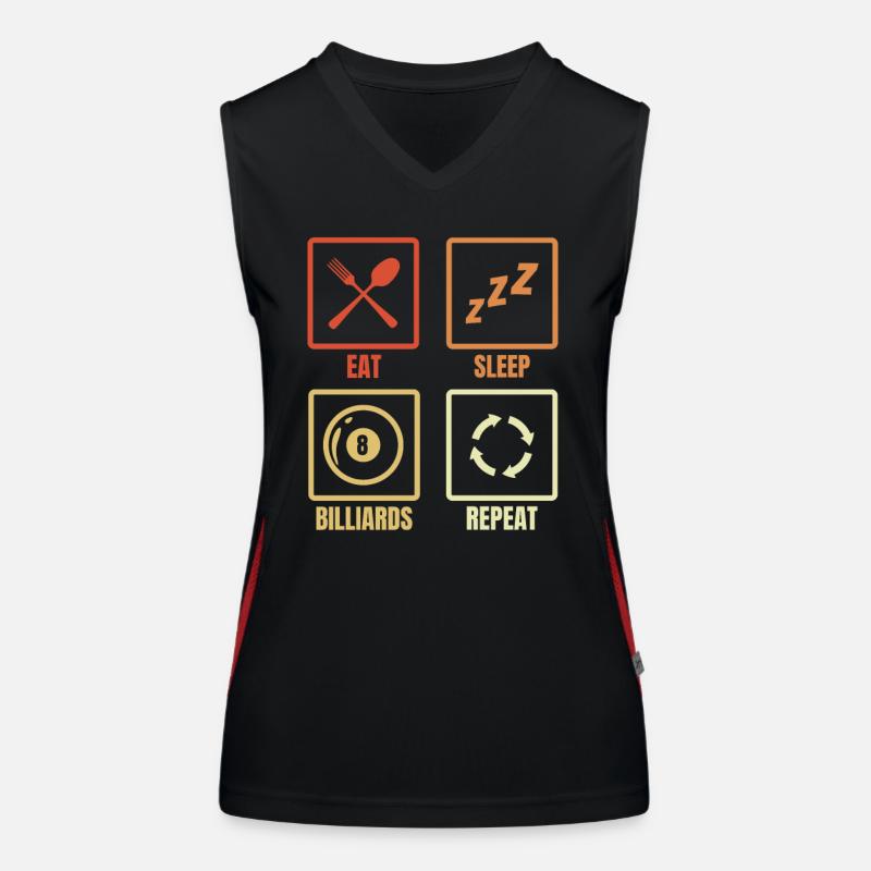 Billardspieler Routine Funktionelles Kontrast-Tank Top für Frauen